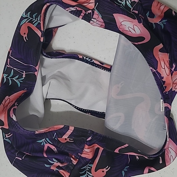 Unknown Brand women's full coverage swimsuit bottom with flamingos size Small - Picture 4 of 4